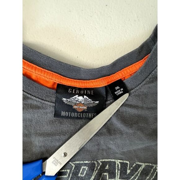 Men's Harley Davidson Long Sleeve Screaming Eagle Grey 3XL - Picture 2 of 6